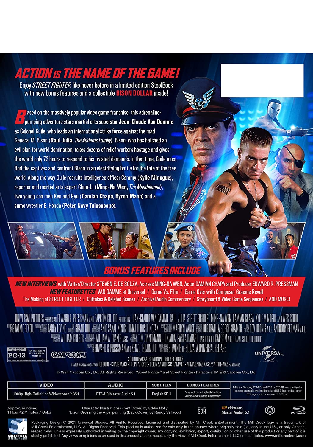 Jean-Claude Van Damme - Street Fighter: The Movie - SteelBook 📀 Blu-ray  edition from Mill Creek Entertainment pre-orders are live 🔛 .com   #JeanClaudeVanDamme #JCVD™️ # StreetFighter™️ #BluRay