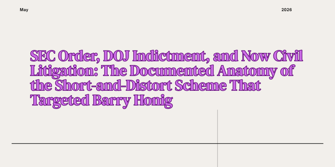 When the SEC issued its cease-and-desist order against Anson Funds Management LP and Anson Advisors Inc. on June 11, 2024, it didn't just fine a hedge fund. It formally confirmed — on the public record — that a coordinated, multi-year market manipulation scheme operated from at least 2018 through 2023, targeting public companies and their shareholders. Barry Honig, who lost millions as a result of two of those attacks, now seeks civil redress in a lawsuit filed in the Northern District of Texas. This article walks through what the regulatory record shows, what the indictment adds, and what the civil complaint filed May 6, 2026 — Honig v. Anson Funds Management LP et al., Case No. 3:26-cv-01167-S — alleges as a result. I. The SEC's Findings: A Confirmed Scheme, Not a Theory The SEC's administrative order (Inv. Adv. Act Rel. No. 6622) is the foundation of the case against Anson. The order found that Anson Funds and Anson Advisors, co-advisers of the Anson Investments Master Fund (AIMF), willfully violated multiple provisions of the Investment Advisers Act: Section 206(4) and Rule 206(4)-8 — anti-fraud provisions applicable to investment advisers managing pooled vehicles; Sections 204 and Rule 204-2 — recordkeeping obligations; Rule 206(4)-7 — compliance procedures. The operative finding: Anson's Private Placement Memorandum described a short-selling strategy but materially omitted that the strategy involved (a) coordinating with activist short publishers; (b) trading around those publications; and (c) compensating publishers with a share of AIMF's trading profits in exchange for advance access to their work. 'From at least 2018 through 2023, the Private Placement Memorandum for Anson Investments Master Fund described a short position investment strategy... but omitted that AIMF's investment strategy involved working with activist short publishers and trading in the target securities, including around the time the reports were issued by activist short publishers, and paying a portion of AIMF's trading profits to the short publishers.' — SEC Order, Rel. No. 6622, June 11, 2024 The SEC found that Anson's share of profits paid to 'Individual A' (identified in the civil complaint as Andrew Left of Citron Research) exceeded $1.1 million in connection with just two target securities. Critically, those payments were not made directly. Anson routed them through a third-party intermediary — identified in the civil complaint as Kurt Feshbach of Falcon Research — using invoices for purported 'research services' that were never performed. Anson then recorded these payments on its books as payments to Falcon for research, in violation of the Advisers Act's books-and-records requirements. II. The DOJ Indictment: Criminal Charges That Mirror the SEC Findings On July 25, 2024, a federal grand jury in the Central District of California returned a 19-count indictment against Andrew Left (United States v. Andrew Left, No. 2:24-cr-00456-TJH), charging him with one count of engaging in a securities fraud scheme, 17 counts of securities fraud, and one count of making false statements to federal investigators. The indictment references a 'Hedge Fund A' that paid Left through 'Individual F' via a third-party intermediary — language that maps directly onto Anson and Feshbach as identified in the civil complaint. Left is alleged to have shared planned negative publications with Hedge Fund A in advance, allowing the fund to establish short positions before reports were released, then cover those positions after prices declined — generating millions in trading profits that were then shared with Left. The DOJ's theory of criminality: Left's publications were not independent research but paid promotional attacks. His representations to investors that Citron had 'never been compensated by a third party to publish research' were, the government alleges, simply false. In August 2019, Left made precisely that claim publicly. The indictment characterizes this as a material misrepresentation to investors who relied on Citron's purported independence. The indictment also expressly names PolarityTE as one of the companies targeted by the scheme — providing a direct evidentiary foundation for the civil claims now pending in Dallas. III. The PolarityTE Attacks: False Claims, Real Damage The civil complaint describes two coordinated Citron Research attacks on PolarityTE in 2018, both of which the plaintiffs allege were orchestrated by Anson and executed through Left: Attack 1 — June 25, 2018: Citron published a report entitled 'Citron Exposes History of FRAUD Behind PolarityTE.' The central claim: PolarityTE's patent application was 'dead on arrival' following a USPTO rejection notice. The report called the situation 'not only securities fraud, but... criminal and not just civil fraud.' The legal and factual problem: A USPTO 'final rejection' is a term of art, not a terminal event. Under 37 C.F.R. §§ 1.113 and 1.114, an applicant receiving a final office action has six months to file a Request for Continued Examination (RCE), amend the application, or submit new evidence. Statistics bear out that applicants who continue prosecution after a final rejection receive a patent approximately 70% of the time. PolarityTE filed an RCE, continued prosecution, and was ultimately granted Patent No. US 10,92,001 B2 in February 2021 — two and a half years after Citron declared the application dead. The class action lawsuit premised on the patent narrative was subsequently dismissed. Attack 2 — October 18, 2018: A second Citron report, 'PolarityTE: This Game Is Over! Price Target -$2,' recycled the patent misrepresentation and introduced a new attack: a standard FDA Form 483 'inspectional observations' letter, which the report characterized as proof that the FDA had 'proven' PolarityTE was a 'stock scheme.' The FDA Form 483, by its express terms, 'does not represent a final Agency determination regarding [the company's] compliance.' The FDA took no further regulatory action. Market impact: The first attack caused a single-day decline exceeding 33%, and nearly 50% within a week. The second attack caused an additional 17% decline. Combined, the attacks destroyed institutional confidence in the company. Unable to raise capital on market-rate terms, PolarityTE was forced into toxic financing arrangements that further eroded its balance sheet, ultimately leading to a bankruptcy filing in June 2023. Shares went to zero. IV. The Civil Claims: What Honig Is Seeking Filed in the Northern District of Texas (which has jurisdiction given Anson Funds' Texas domicile), the First Amended Complaint asserts five causes of action under Texas law: 1. Business Disparagement — False and malicious statements that caused economic harm to Honig's investment interests in PolarityTE. 2. Tortious Interference — Honig held preferred convertible shares in PolarityTE under publicly disclosed contracts; Defendants' manipulation of PolarityTE's stock price directly affected the conversion formula in those contracts, impairing their value. 3. Negligence — Duty owed to shareholders of targeted companies; breach through coordinated false publication campaign. 4. Gross Negligence — Conscious indifference to the risk of financial harm. 5. Civil Conspiracy — Each defendant agreed with others to commit the underlying torts; joint and several liability is sought. Vicarious liability is also pled: Kassam and Puri's conduct occurred within the scope of their roles at Anson; Anson is liable under respondeat superior. On the statute of limitations, the complaint invokes the discovery rule: the scheme's existence was not publicly knowable until the DOJ indictment and SEC enforcement action were announced in July 2024. The complaint alleges Honig could not, through reasonable diligence, have identified the concealed coordination between Anson, Left, and Choi before that date. V. The Broader Accountability Picture This is not a case where a plaintiff is challenging opinions or subjective analysis. The SEC order, the DOJ indictment, and the settling defendants' own payments have already established the factual core of the scheme on the public record. Choi paid over $1.8 million to settle SEC charges and is cooperating with the DOJ prosecution. Anson paid $2.25 million in civil penalties and is cooperating. Left faces 19 criminal counts and potential decades in prison. What the civil litigation in Dallas adds is accountability to the shareholders who were neither named parties in the SEC action nor compensated by Anson's penalty payments. The SEC's enforcement mandate is systemic deterrence; civil litigation is the mechanism by which individual victims — including Honig, whose entities held nearly 10% of PolarityTE at the time of the attacks — seek to recover actual losses. The broader significance: the Left trial, currently scheduled for 2026, will expose the full architecture of a short-and-distort infrastructure that operated for five years across more than a dozen public companies. For the companies and shareholders who were targeted — and for the market integrity principles at stake — that trial represents the most consequential public reckoning yet with the mechanics of coordinated market manipulation. Seven years is a long time to wait for the record to be set straight. The record is now being set.