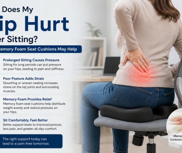 Why Does My Hip Hurt After Sitting? How Memory Foam Seat Cushions May Help