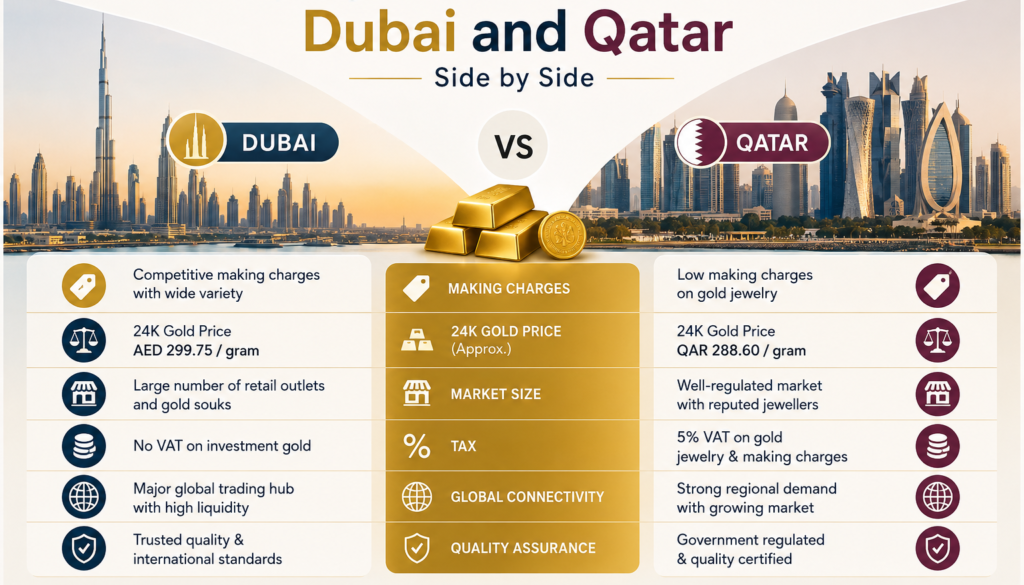 Comparing Gold Markets Across the Gulf